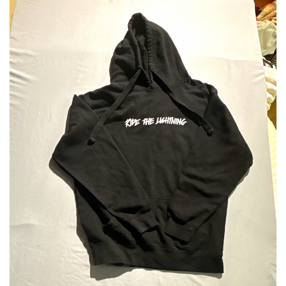 Metallica Ride The Lightning Hoodie Mens Medium Black Graphic Sweatshirt 2020
